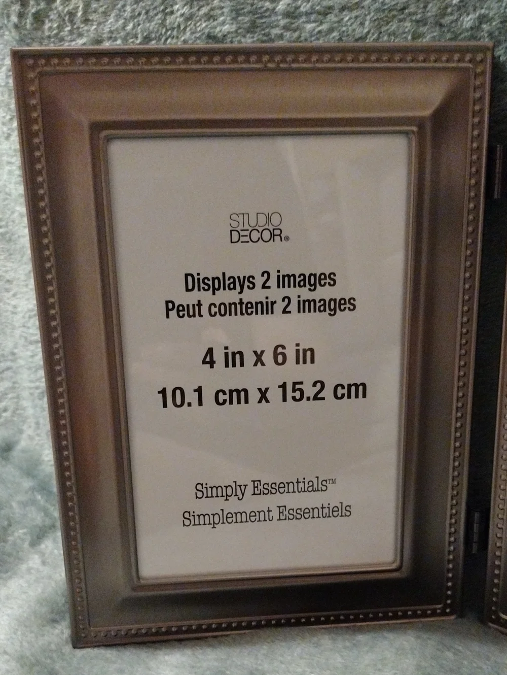 Studio Decor Silver-Tone Double Picture Frame with Beaded Trim